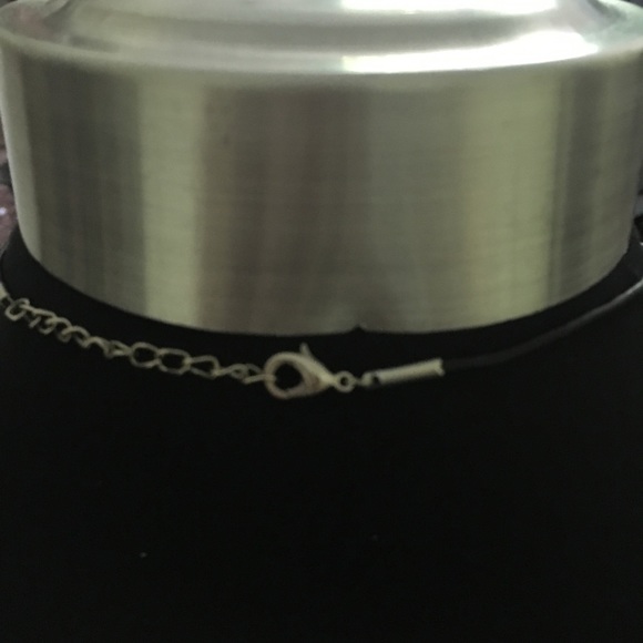 Blue and gold ribbon Merano glass pendant - Picture 3 of 6